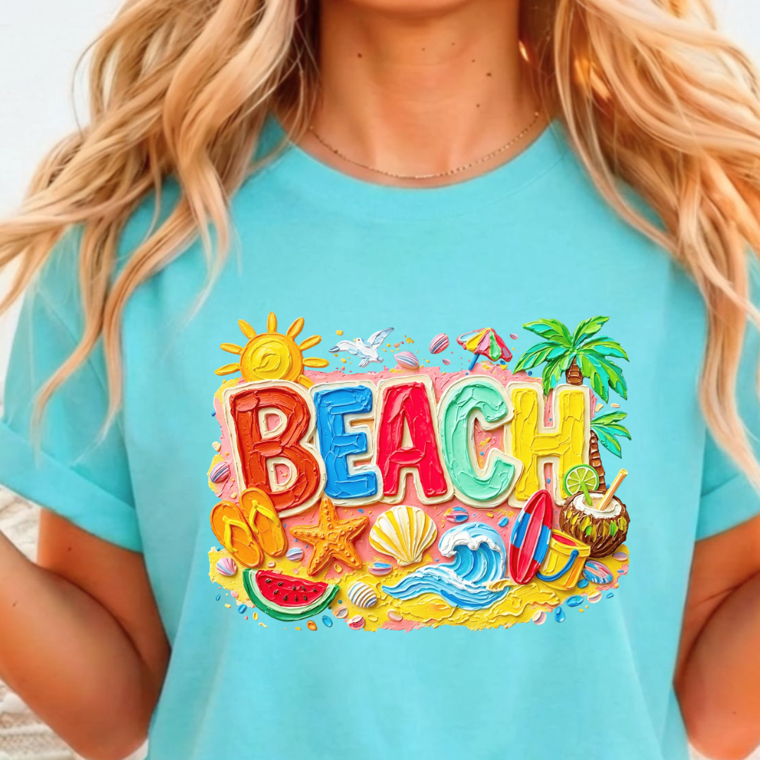 Beach - Full Color DTF T-Shirt Transfer - 412