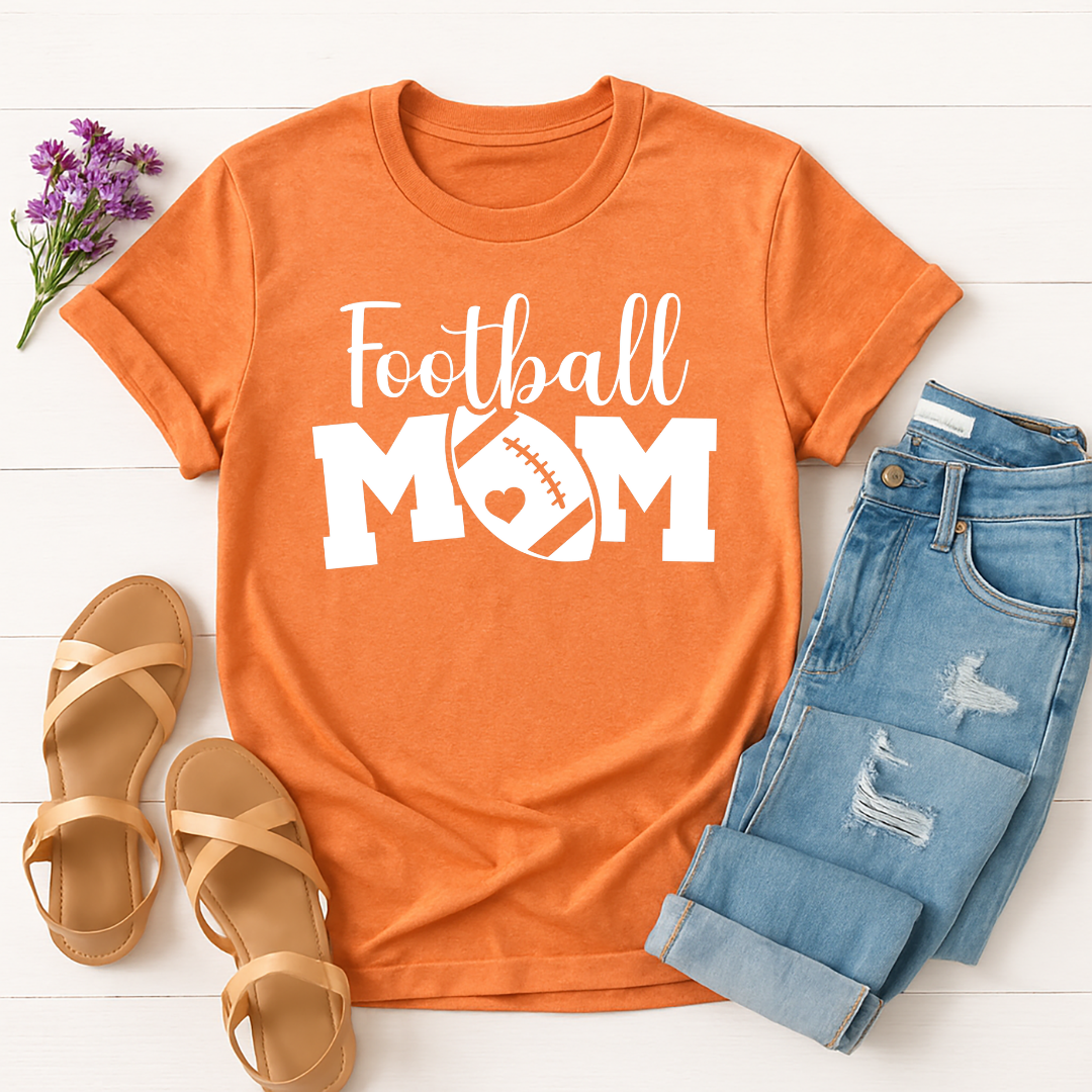 Football Mom -  Single Color Screen Print - B30