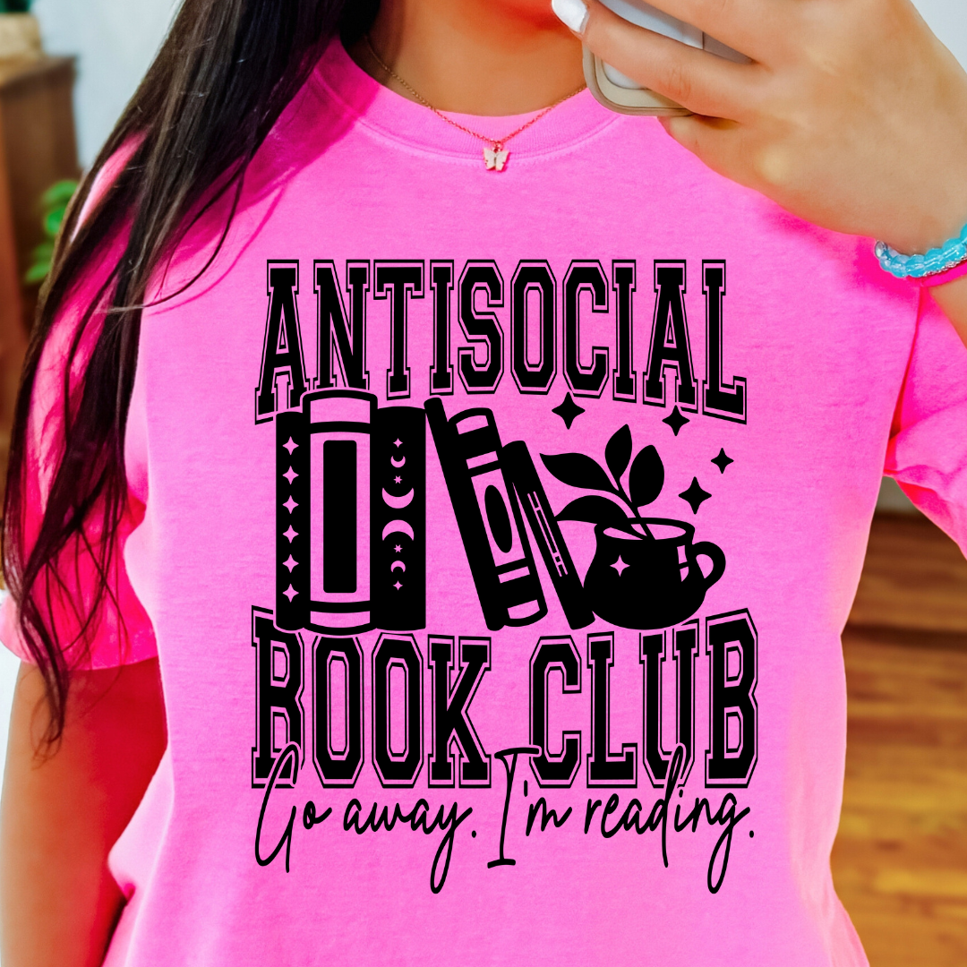 Anti Social Book Club -  Single Color Screen Print - A5