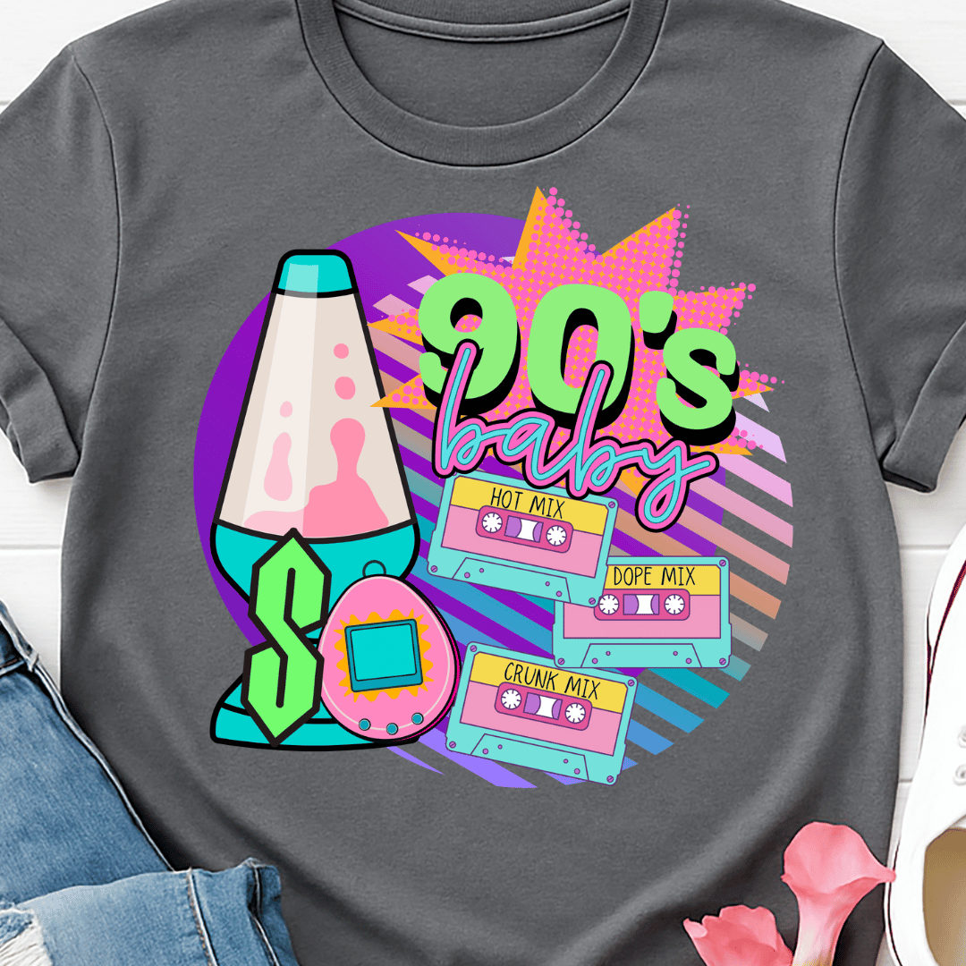 90's Baby - Full Color DTF T-Shirt Transfer - 462