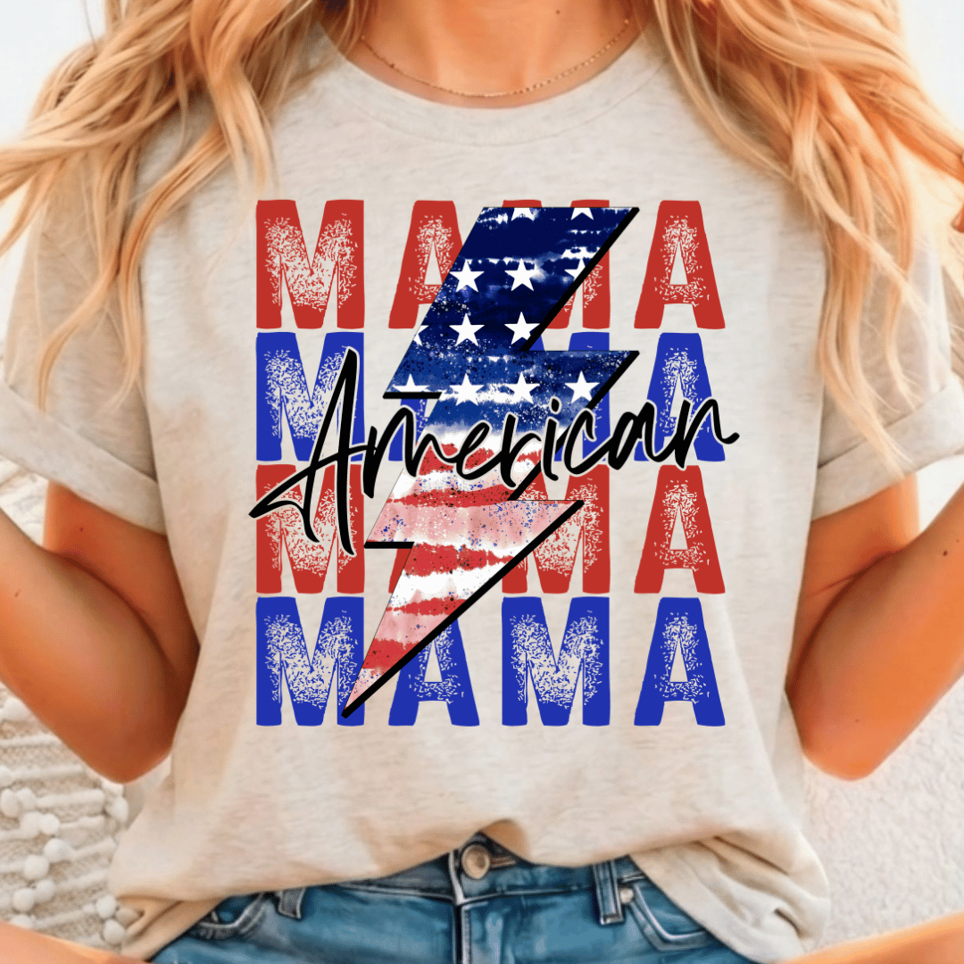 American Mama - Full Color DTF T-Shirt Transfer - 573