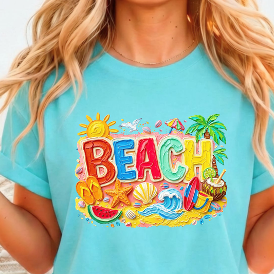 Beach - Full Color DTF T-Shirt Transfer - 412