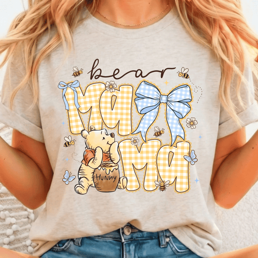 Bear Mama - Home Alone - Full Color DTF T-Shirt Transfer - 95