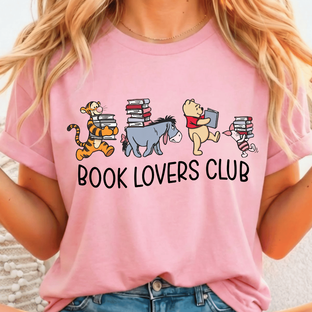 Book Lovers Club Pooh - Full Color DTF T-Shirt Transfer - 567