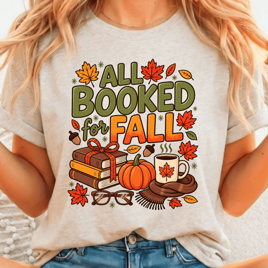 All Booked For Fall - Full Color DTF T-Shirt Transfer - 681