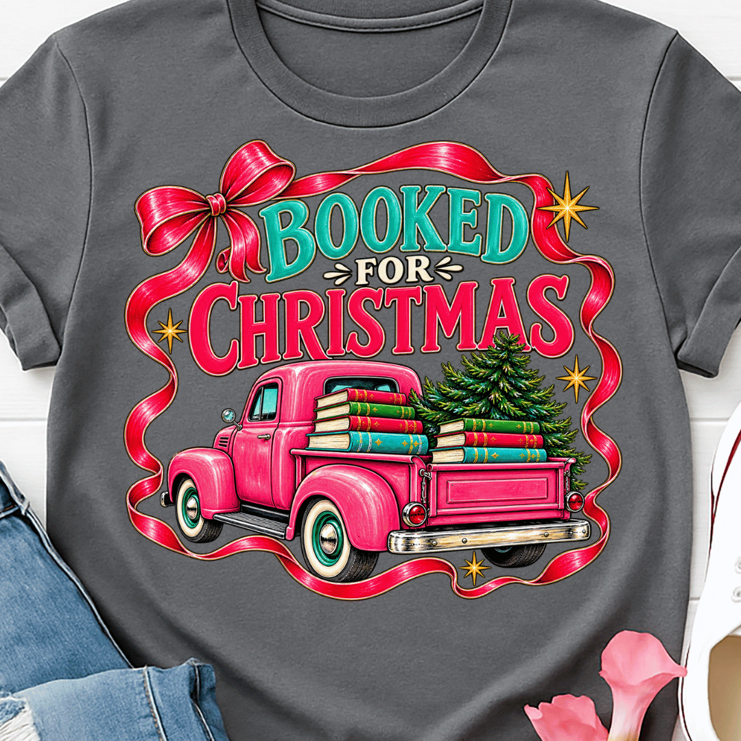 Booked For Christmas Truck - Full Color DTF T-Shirt Transfer - 729