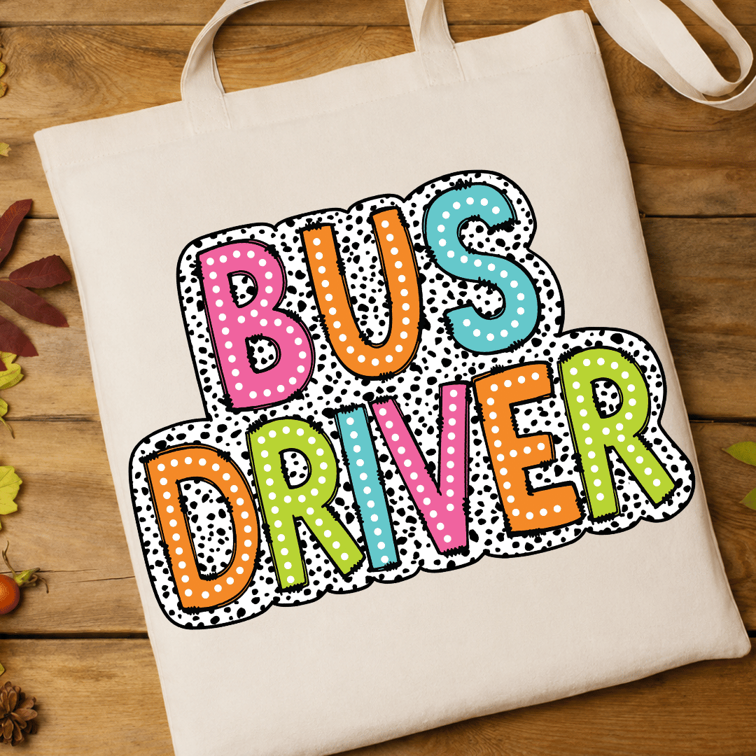 Bus Driver Dots - Full Color DTF T-Shirt Transfer - 762