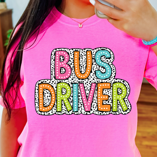 Bus Driver Full Color DTF T-Shirt Transfer - 30