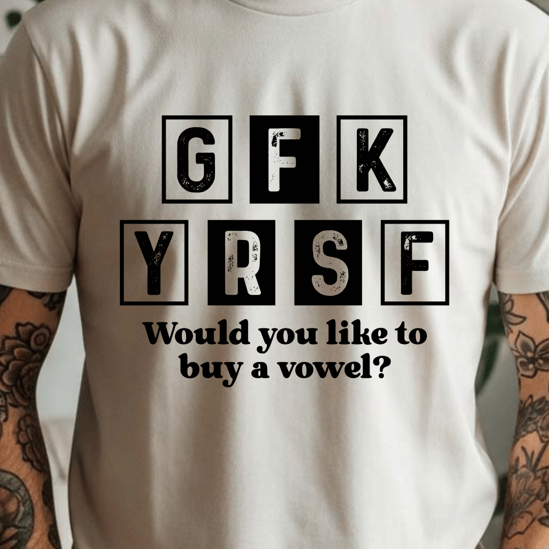 Buy A Vowel - Full Color DTF T-Shirt Transfer - 210