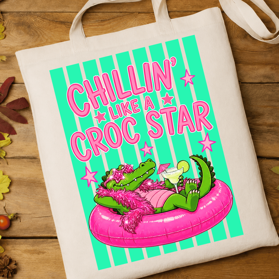 Chillin Like A Croc Star - Full Color DTF T-Shirt Transfer - 464