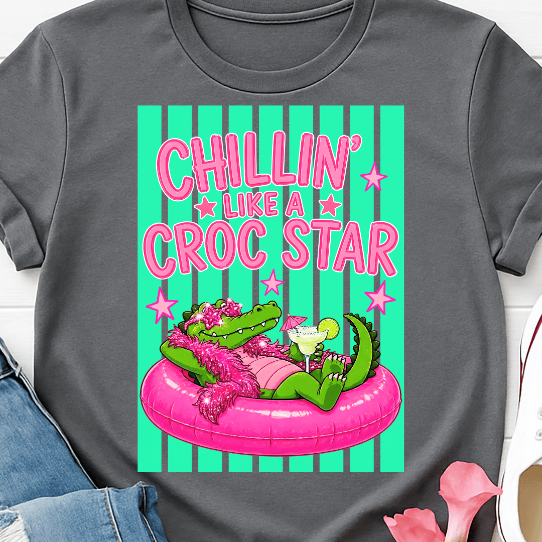Chillin Like A Croc Star - Full Color DTF T-Shirt Transfer - 464