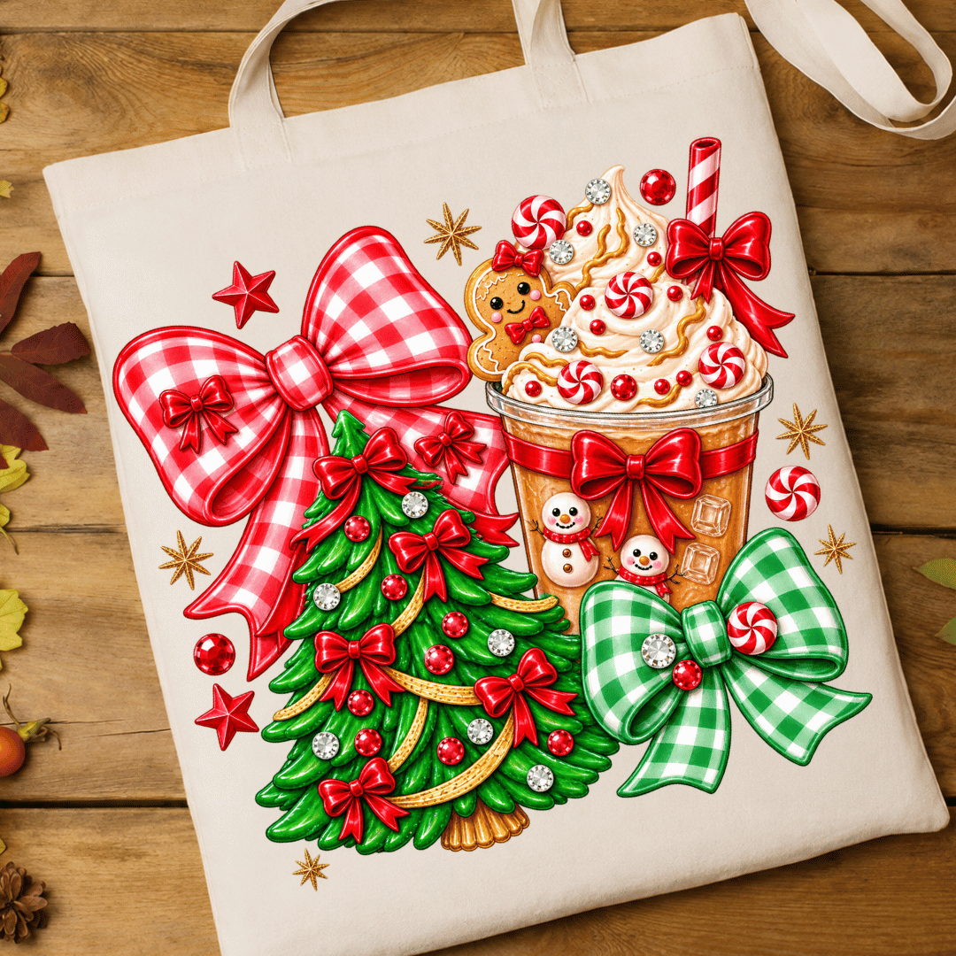 Christmas Coffee - Full Color DTF T-Shirt Transfer - 713