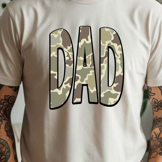 Dad Camo - Full Color DTF T-Shirt Transfer - 65