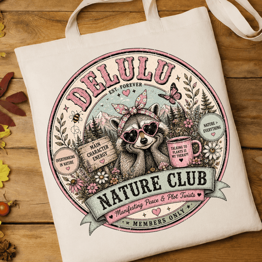 Delulu Nature Club - Full Color DTF T-Shirt Transfer - 350