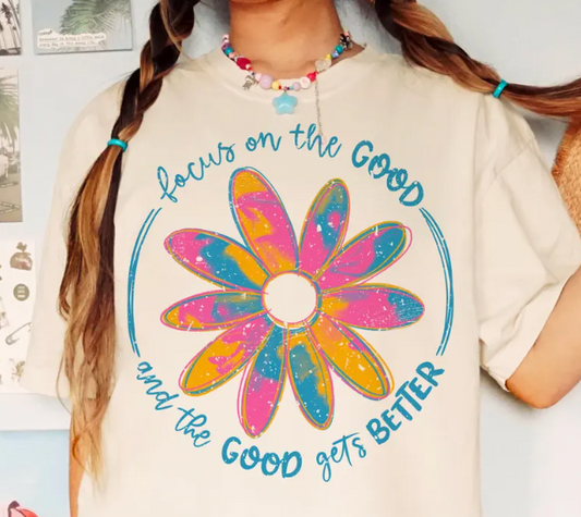 Focus on the Good Circle Full Color DTF T-Shirt Transfer - 56