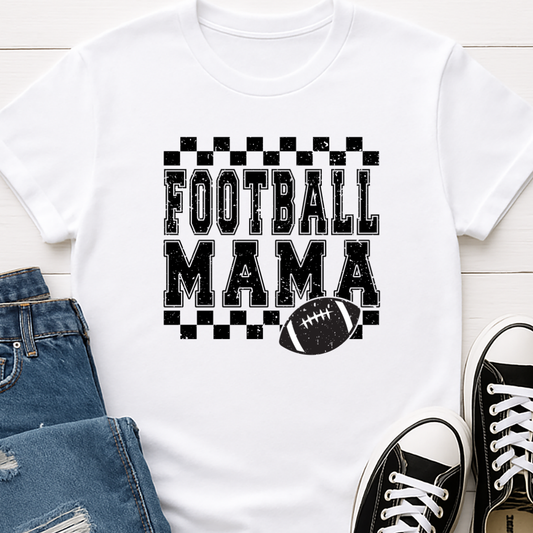 Football Mama - Black  -  Single Color Screen Print - D14