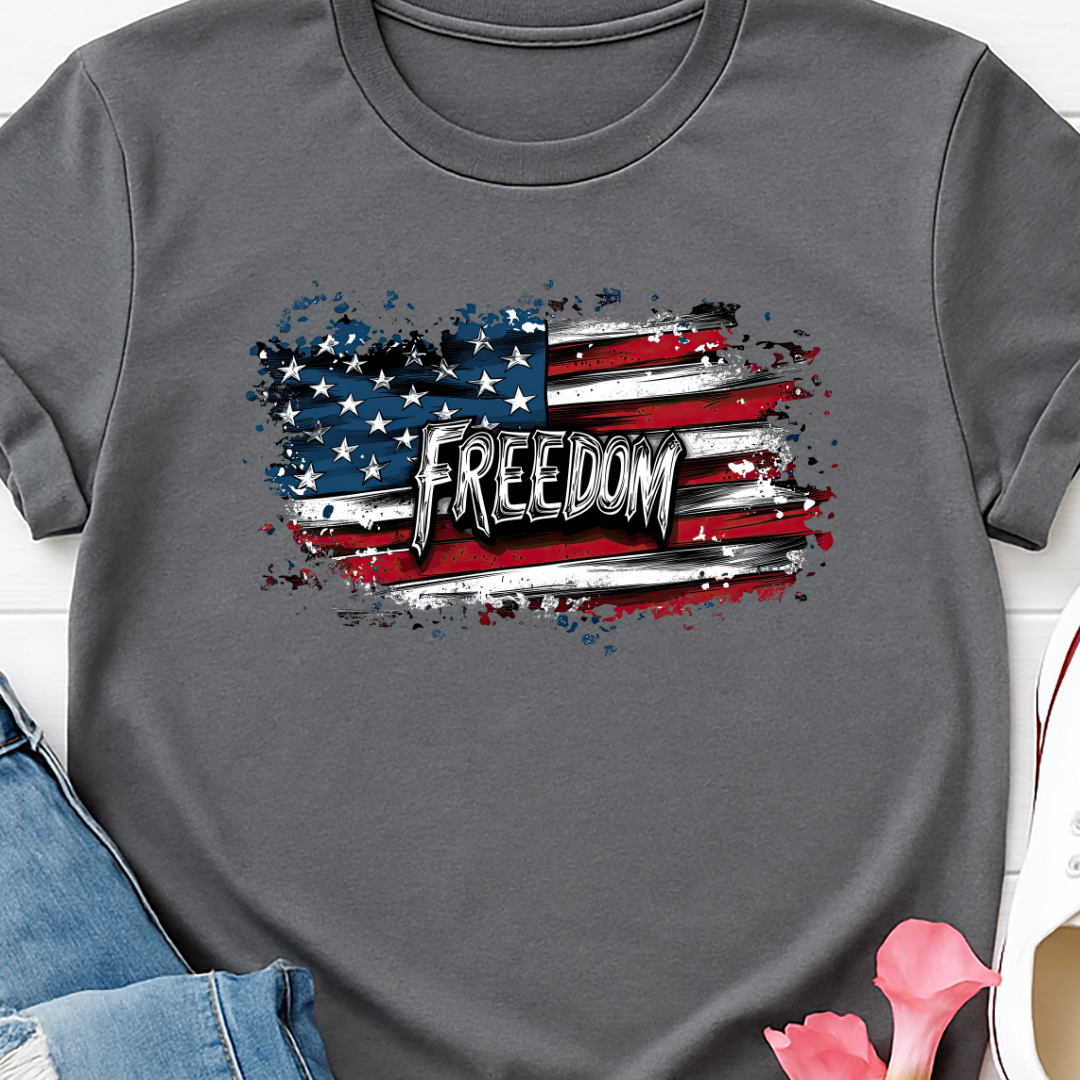 Freedom Flag Full Color DTF T-Shirt Transfer - 54