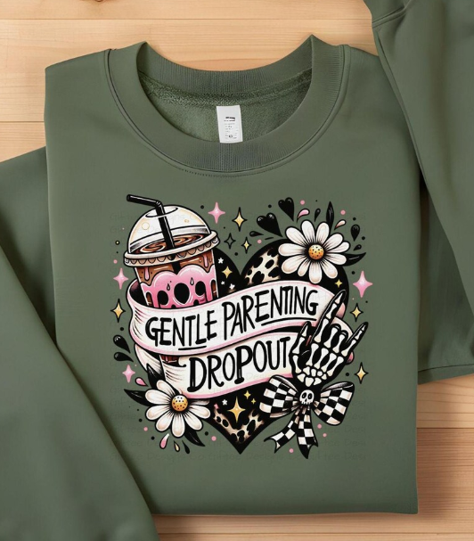 Gentle Parenting Drop Out Full Color DTF T-Shirt Transfer - 73