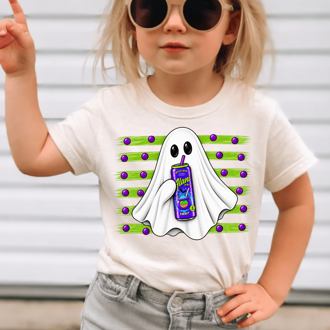 Energy Ghost - Kids Sized - Full Color DTF T-Shirt Transfer - K23