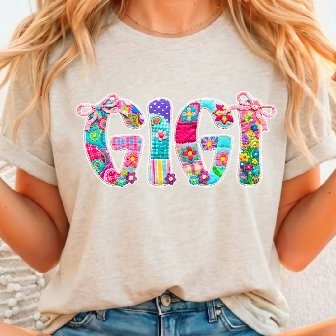 GiGi Patchwork - Full Color DTF T-Shirt Transfer - 199