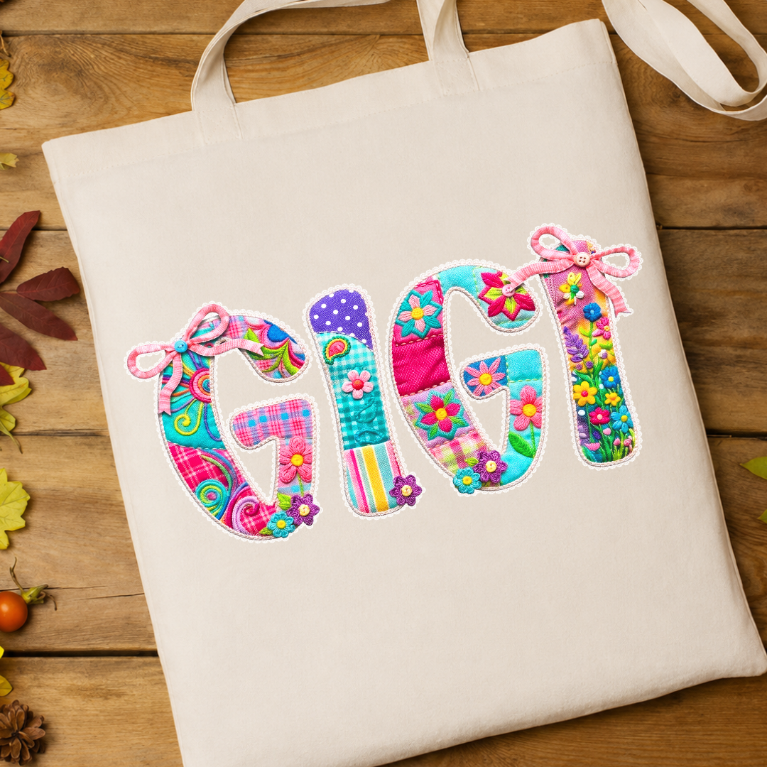 GiGi Patchwork - Full Color DTF T-Shirt Transfer - 199