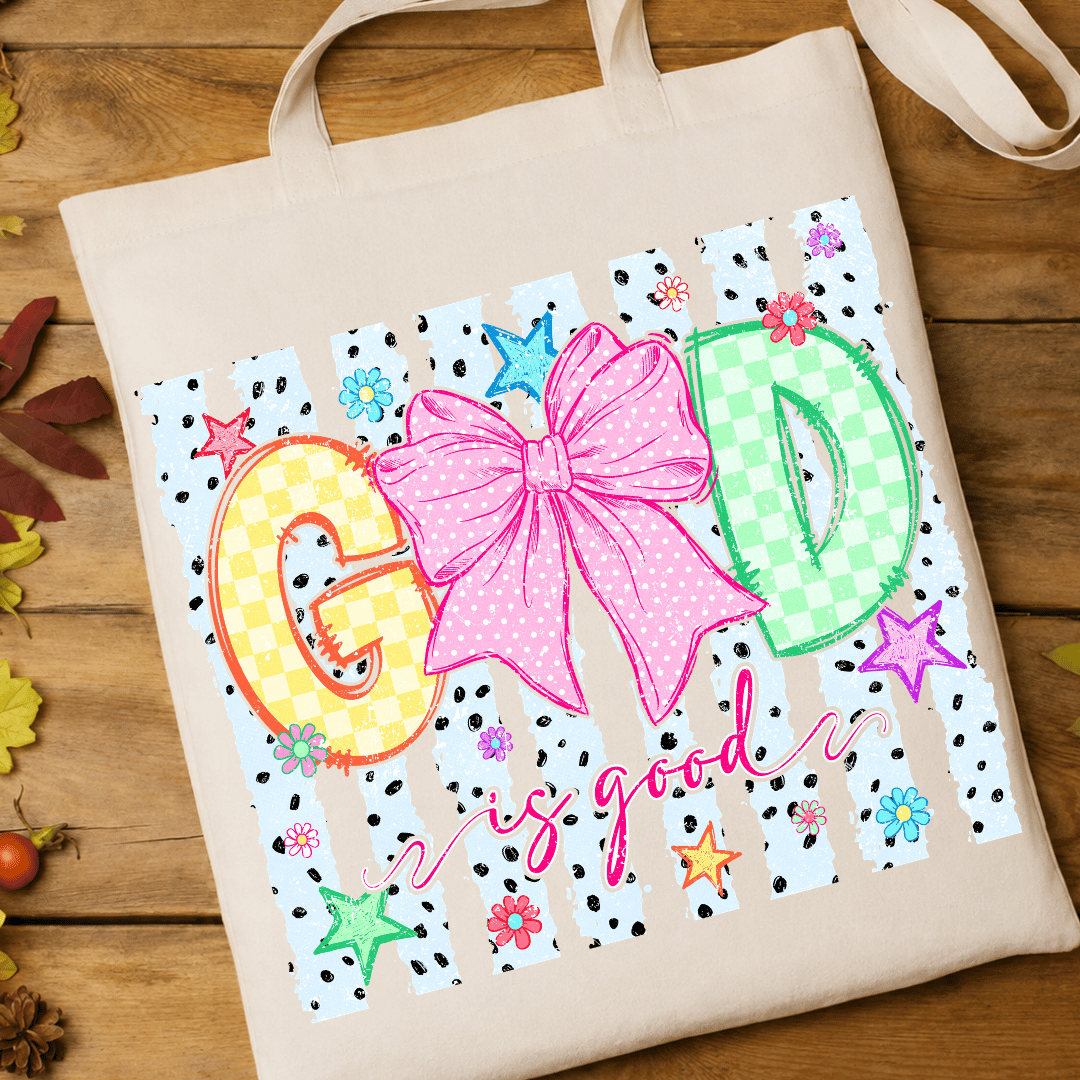 God Is Good Striped - Full Color DTF T-Shirt Transfer - 621