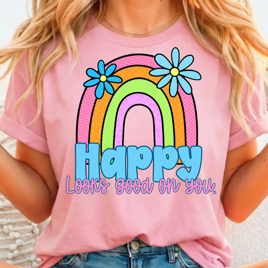 Happy Rainbow - Full Color DTF T-Shirt Transfer - 94