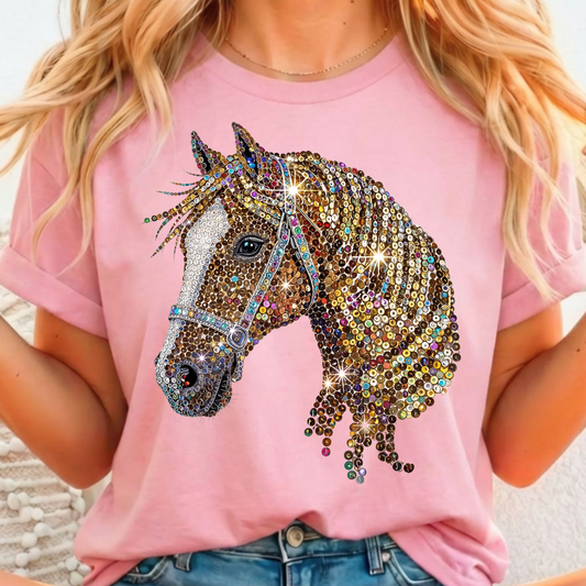 Horse Bedazzled - Full Color DTF T-Shirt Transfer - 101