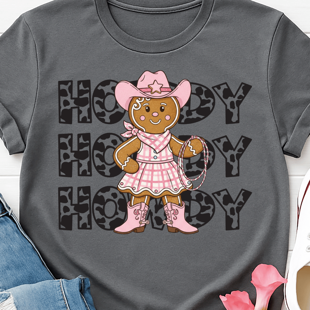 Howdy Gingerbread Woman - Full Color DTF T-Shirt Transfer - 754