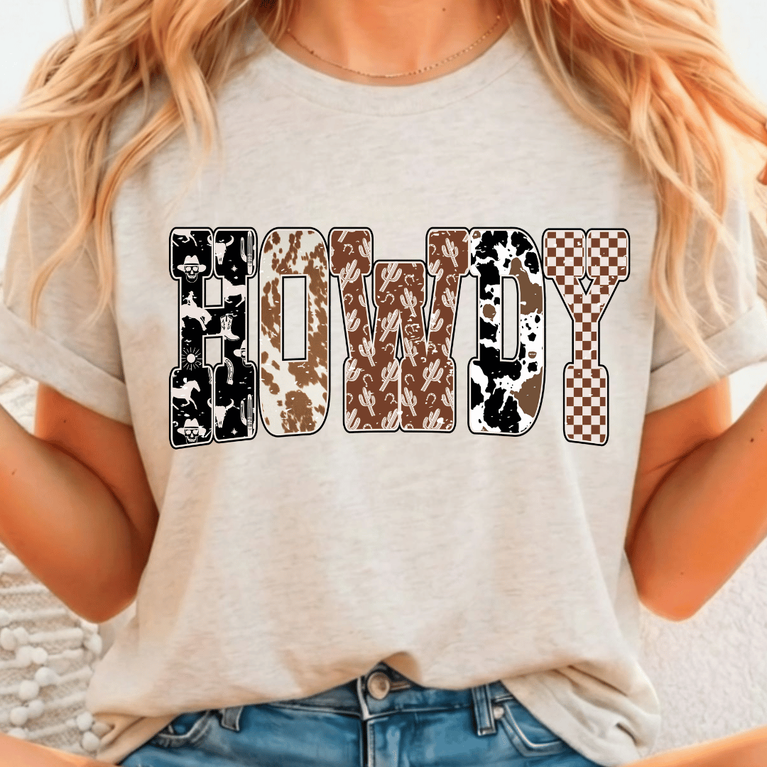 Howdy Neutral Colors - Full Color DTF T-Shirt Transfer - 441