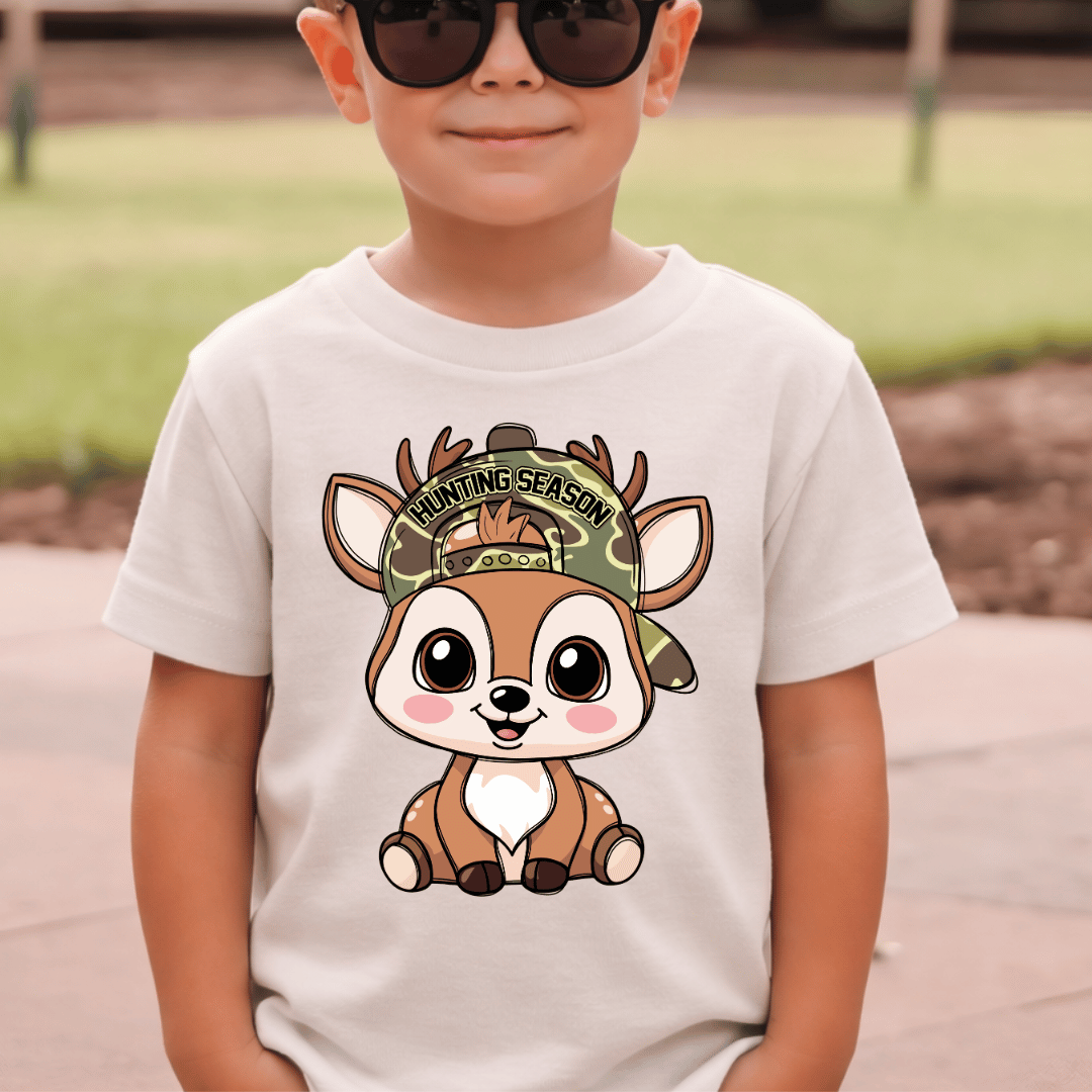 Hunting Season Deer - Kids Sized - Full Color DTF T-Shirt Transfer - K13