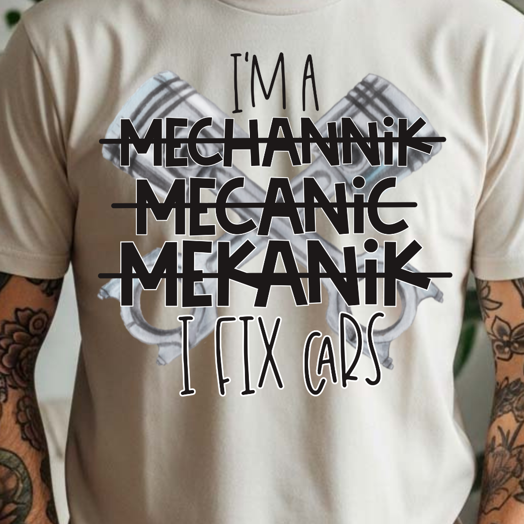 I Fix Cars - Full Color DTF T-Shirt Transfer - 181