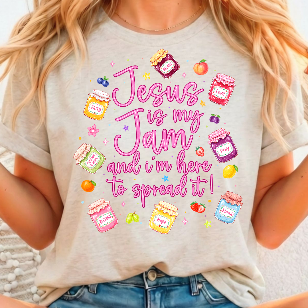 Jesus is My Jam & I'm Here to Spread It - Full Color DTF T-Shirt Transfer - 5