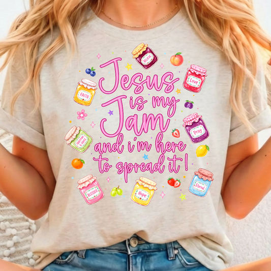 Jesus is My Jam & I'm Here to Spread It - Full Color DTF T-Shirt Transfer - 5