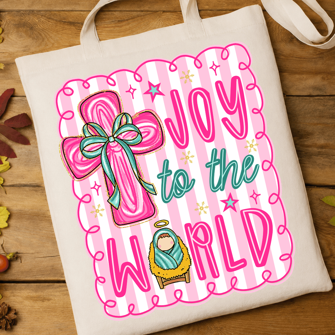 Joy To The World Square - Full Color DTF T-Shirt Transfer - 760
