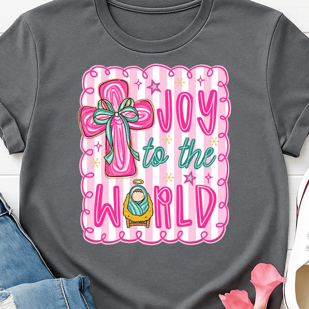 Joy To The World Square - Full Color DTF T-Shirt Transfer - 760