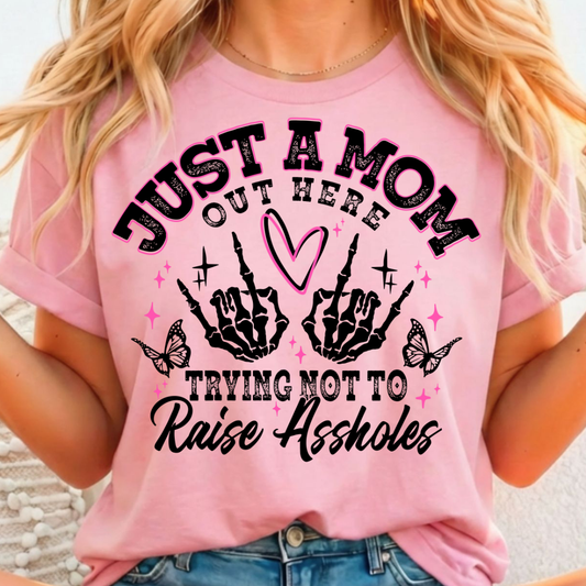 Just A Mom Full Color DTF T-Shirt Transfer - 127