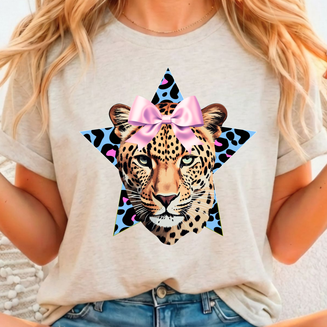 Leopard Star - Full Color DTF T-Shirt Transfer - 256