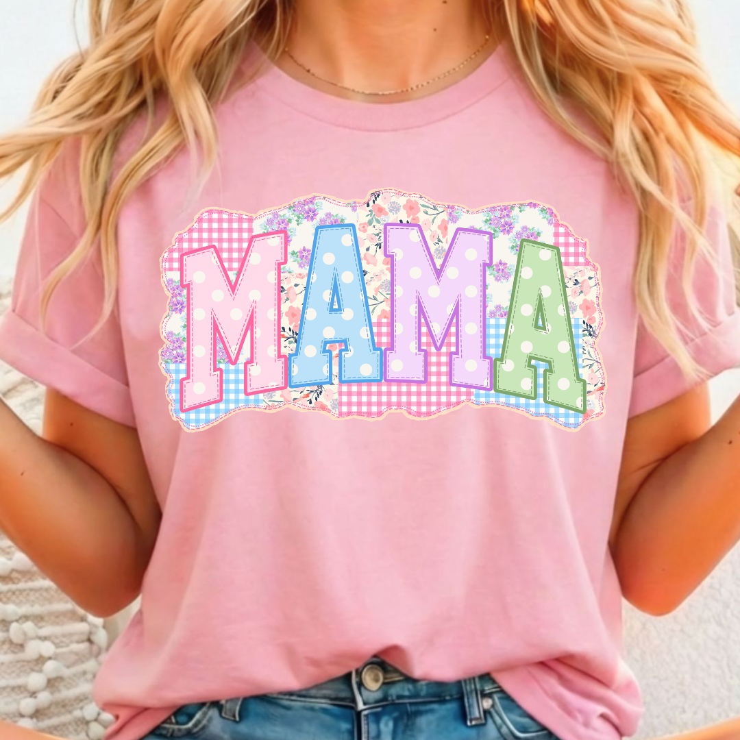 Mama Patchwork - Full Color DTF T-Shirt Transfer - 367