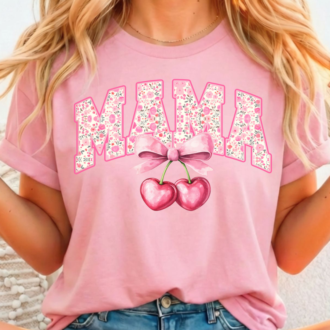 Mama Cherry Full Color DTF T-Shirt Transfer - 141