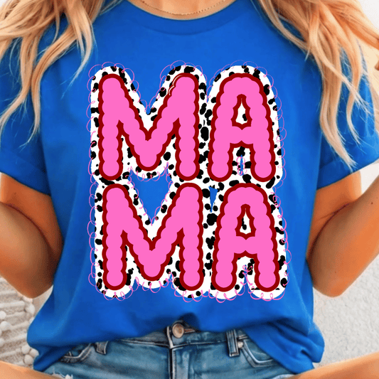 Mama Pink w/ White Dots - Camera Full Color DTF T-Shirt Transfer - 248