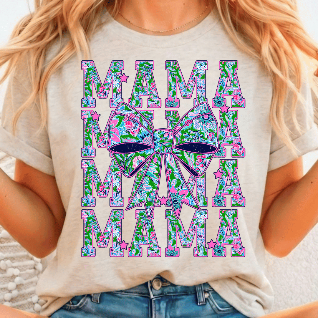 Mama Mama Mama Floral - Full Color DTF T-Shirt Transfer - 32