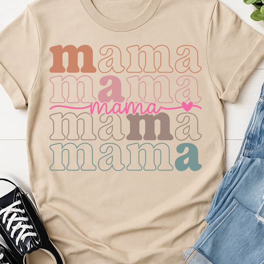 Mama Stacked Full Color DTF T-Shirt Transfer - 154