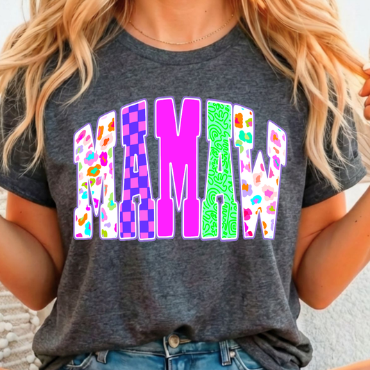 Mamaw Colorful - Full Color DTF T-Shirt Transfer - 183
