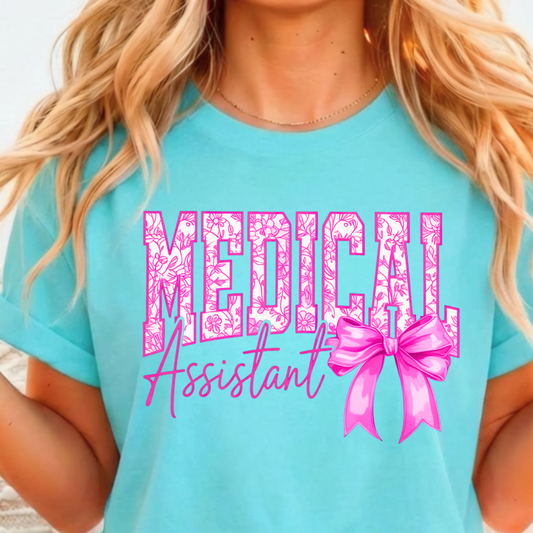 Medical Assistant - Pink - Full Color DTF T-Shirt Transfer - 182