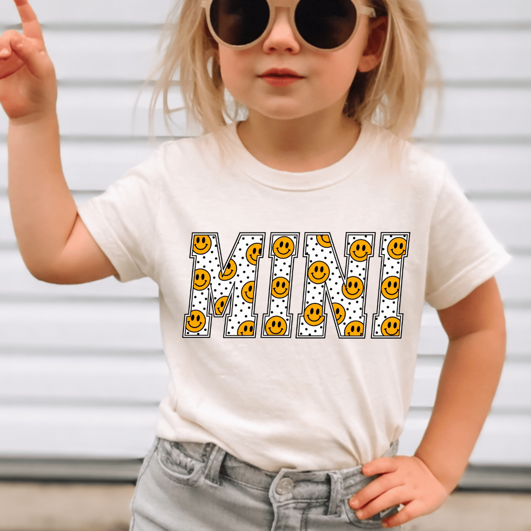 MINI Smiley - Kids Sized - Full Color DTF T-Shirt Transfer - K11