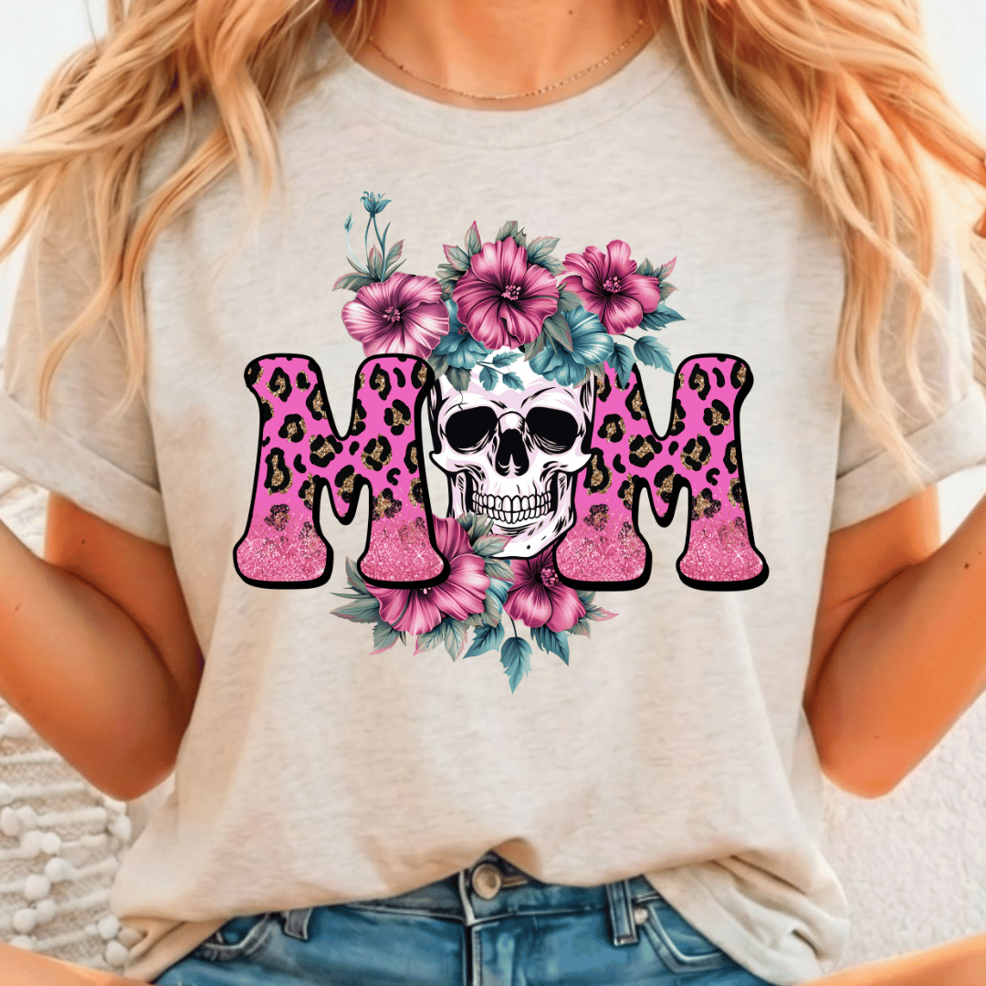 Mom Skull - Full Color DTF T-Shirt Transfer - 341