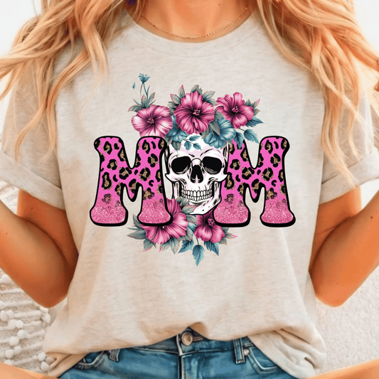 Mom Skull - Full Color DTF T-Shirt Transfer - 341
