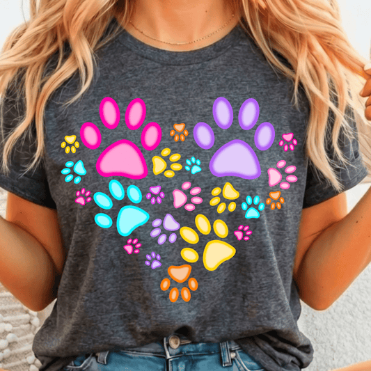 Paw Heart - Full Color DTF T-Shirt Transfer - 166