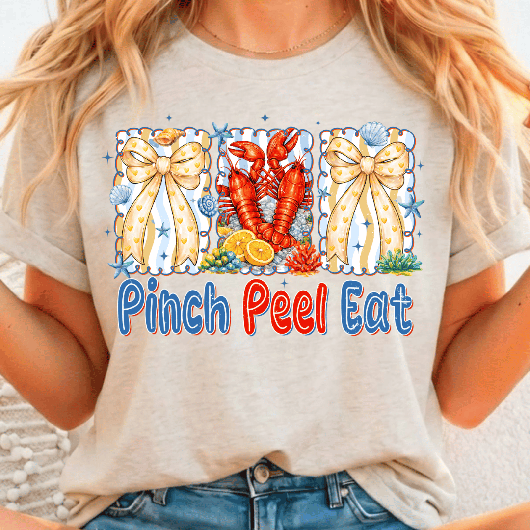 Pinch Peel Eat - Lobster - Full Color DTF T-Shirt Transfer - 263